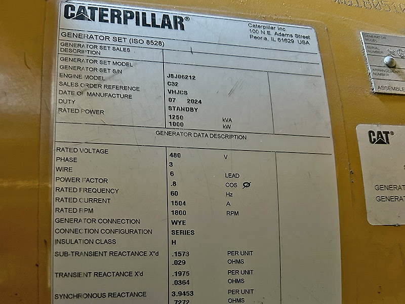 Caterpillar 1000 kW C32 Caterpillar 1000 kW C32