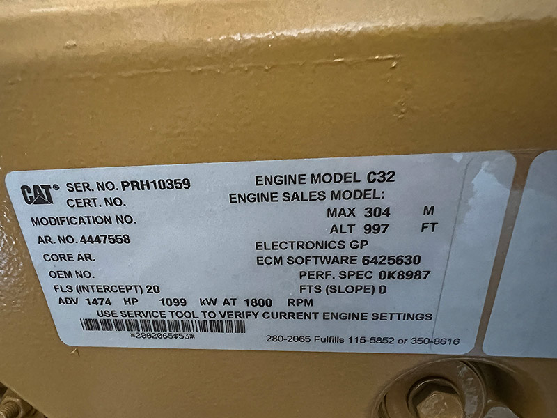 Caterpillar 1000 kW C32 Caterpillar 1000 kW C32