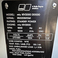 MTU 1000 kW DS1000 9